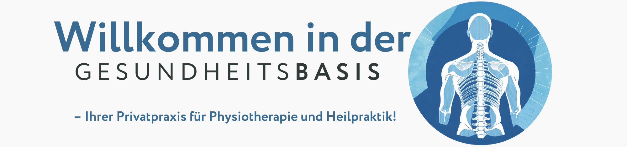 Willkommen! Willkommen bei Gesundheitsbasis – der Privatpraxis von Anouk Taday für Physiotherapie und Heilpraktik.